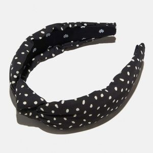 Lele Sadoughi Black Fawn Knotted Headband — EUC